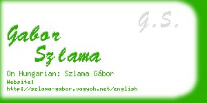 gabor szlama business card